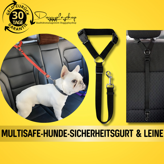 DoggyPlay-MultiSafe-Hunde-Sicherheitsgurt & Leine